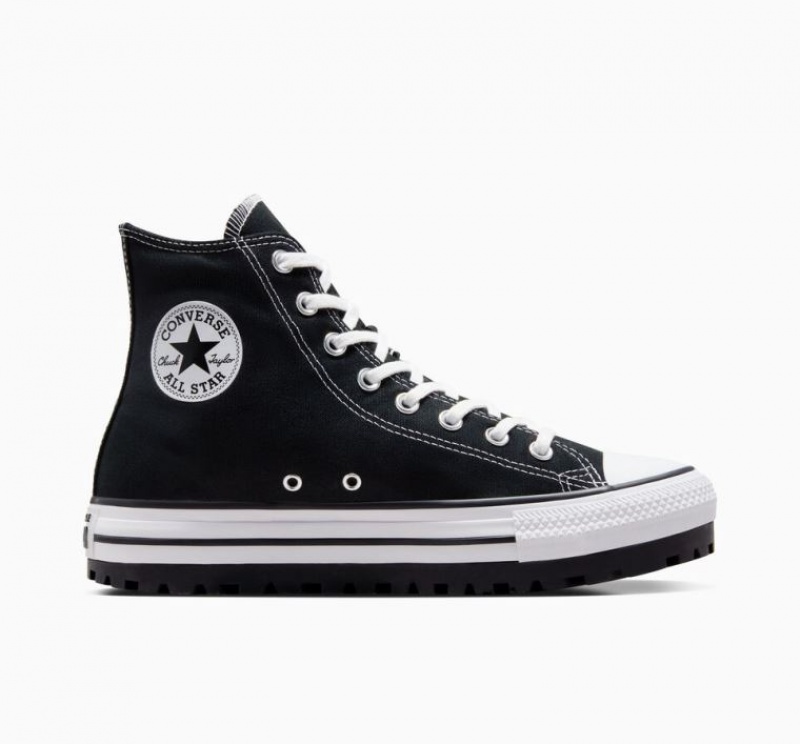 Tenis Converse Chuck Taylor All Star City Trek Altos Mujer Negras | COLOMBIA K4850B