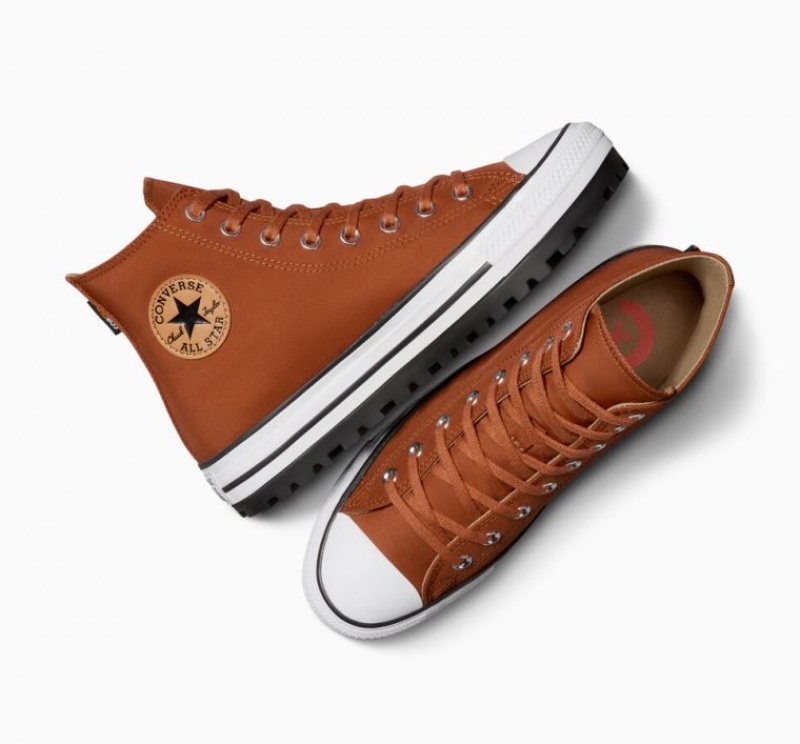 Tenis Converse Chuck Taylor All Star City Trek Altos Mujer Marrones | COLOMBIA A1407J