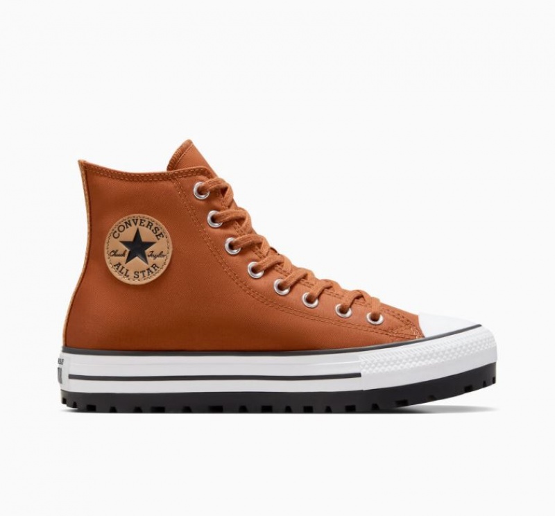 Tenis Converse Chuck Taylor All Star City Trek Altos Mujer Marrones | COLOMBIA A1407J