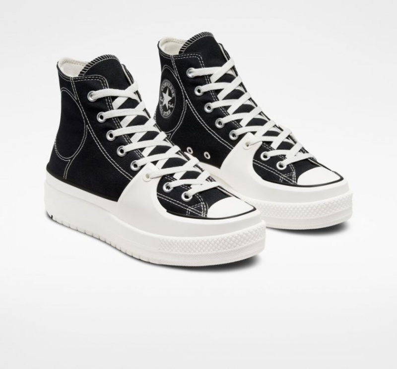 Tenis Converse Chuck Taylor All Star Construct Altos Hombre Negras Blancas | COLOMBIA T7964L