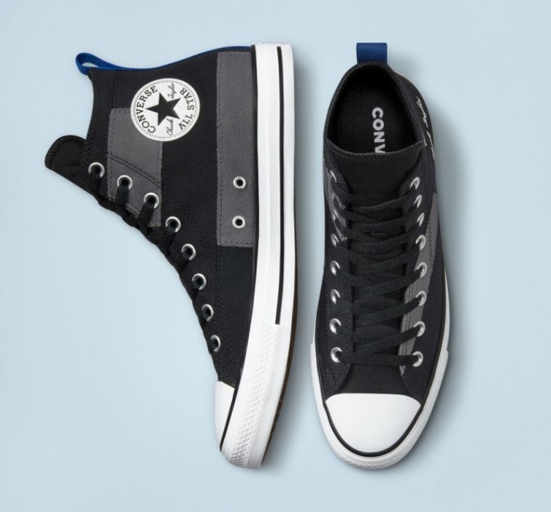 Tenis Converse Chuck Taylor All Star Desert Patchwork Altos Mujer Negras | COLOMBIA A5403T