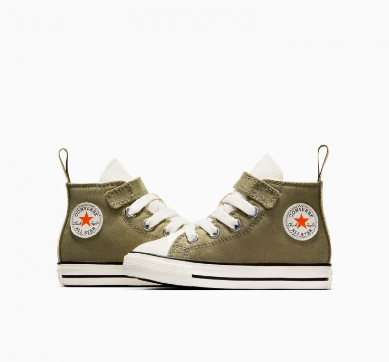 Tenis Converse Chuck Taylor All Star Easy On Altos Niños Verde Oliva | COLOMBIA G2403L