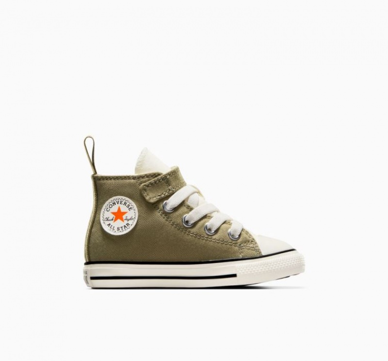 Tenis Converse Chuck Taylor All Star Easy On Altos Niños Verde Oliva | COLOMBIA G2403L