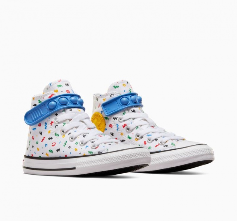 Tenis Converse Chuck Taylor All Star Easy On Doodles Altos Niños Blancas Multicolor | COLOMBIA H7309O