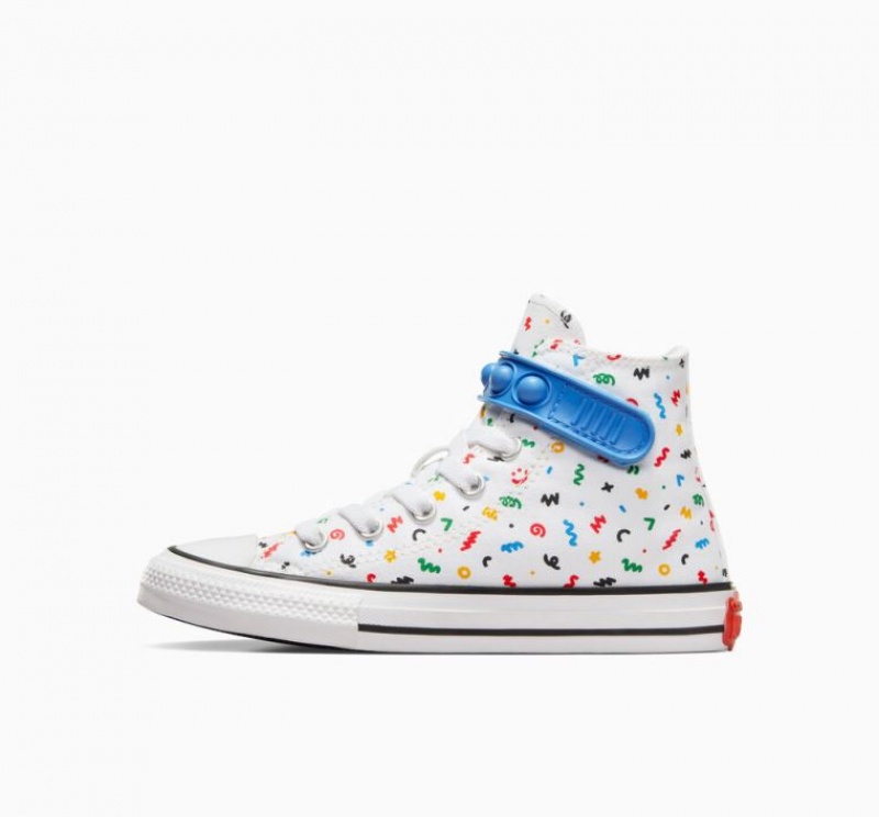 Tenis Converse Chuck Taylor All Star Easy On Doodles Altos Niños Blancas Multicolor | COLOMBIA H7309O