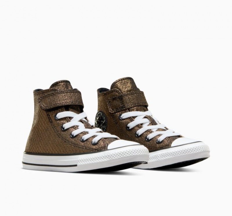 Tenis Converse Chuck Taylor All Star Easy On Sparkle Altos Niños Doradas | COLOMBIA S7942O