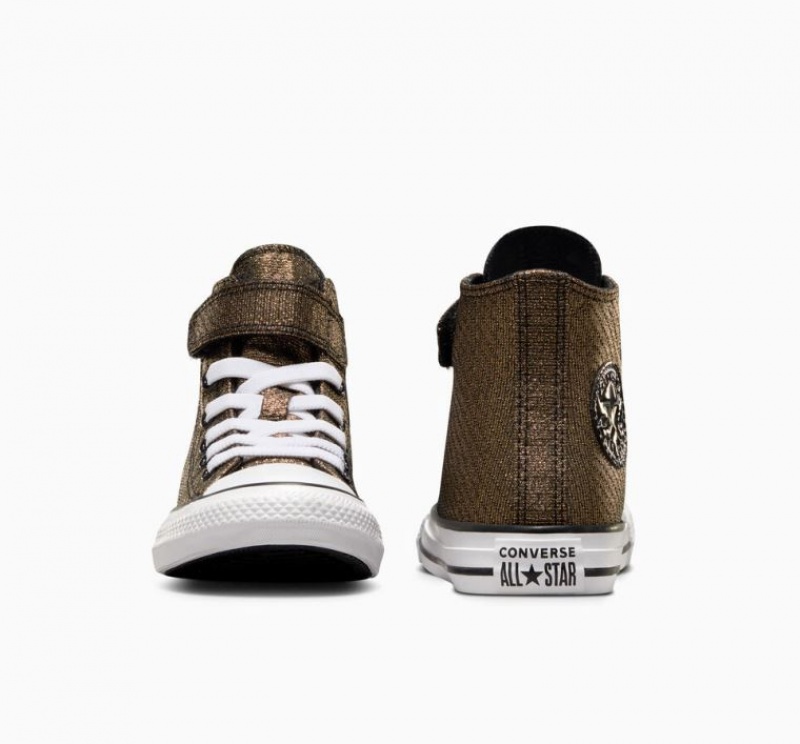 Tenis Converse Chuck Taylor All Star Easy On Sparkle Altos Niños Doradas | COLOMBIA S7942O