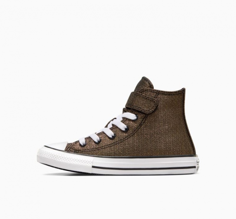 Tenis Converse Chuck Taylor All Star Easy On Sparkle Altos Niños Doradas | COLOMBIA S7942O