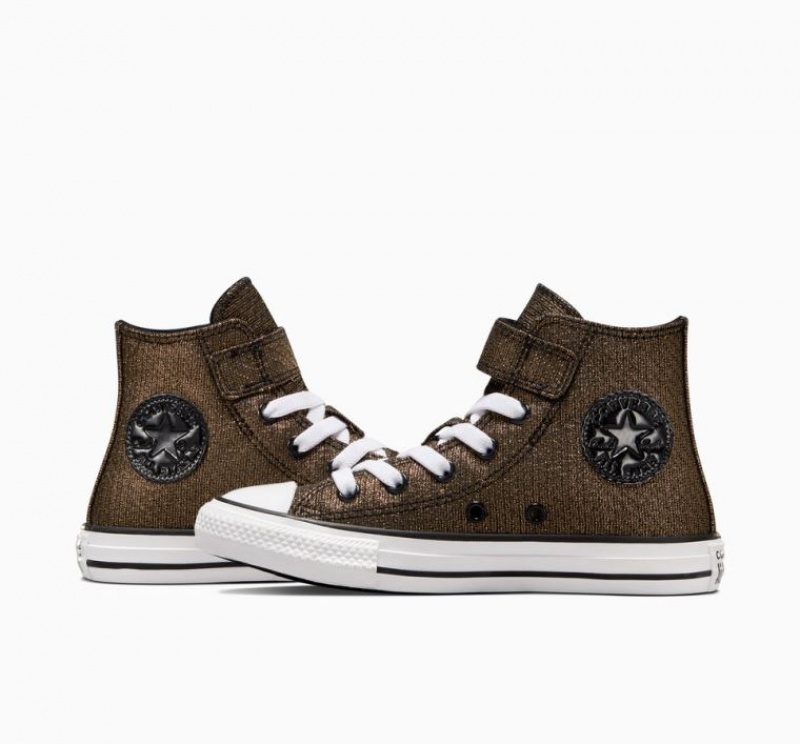 Tenis Converse Chuck Taylor All Star Easy On Sparkle Altos Niños Doradas | COLOMBIA S7942O