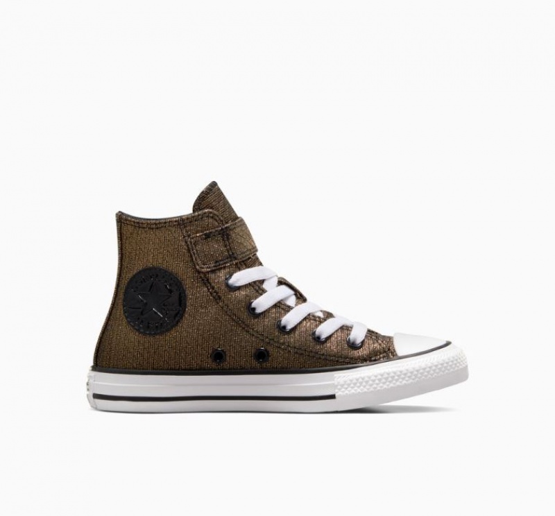 Tenis Converse Chuck Taylor All Star Easy On Sparkle Altos Niños Doradas | COLOMBIA S7942O