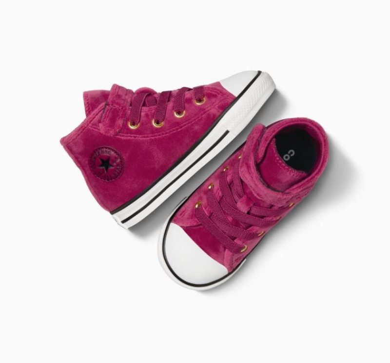 Tenis Converse Chuck Taylor All Star Easy On Velvet Altos Niños Fucsia | COLOMBIA H8972X