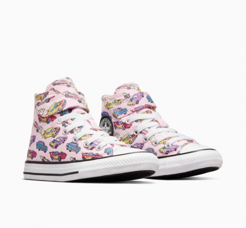 Tenis Converse Chuck Taylor All Star Easy-on Cars Altos Niños Rosas Multicolor | COLOMBIA K6247O