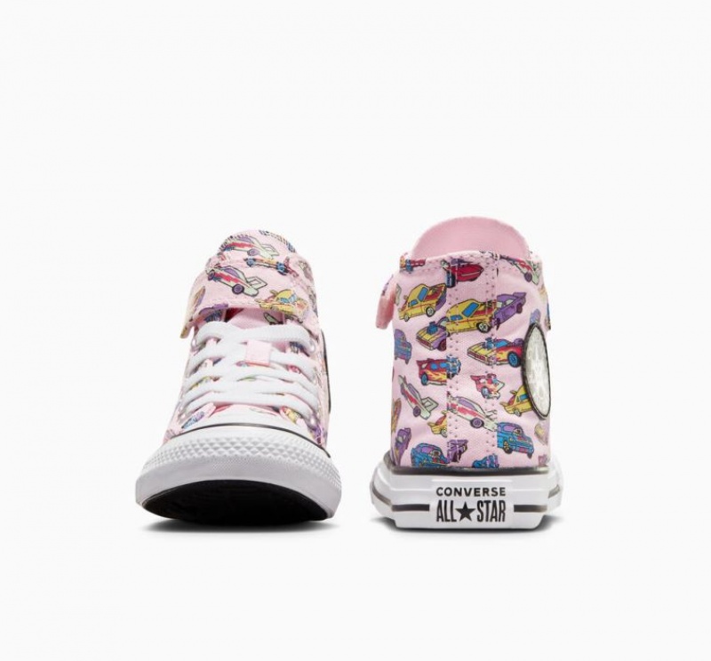 Tenis Converse Chuck Taylor All Star Easy-on Cars Altos Niños Rosas Multicolor | COLOMBIA K6247O