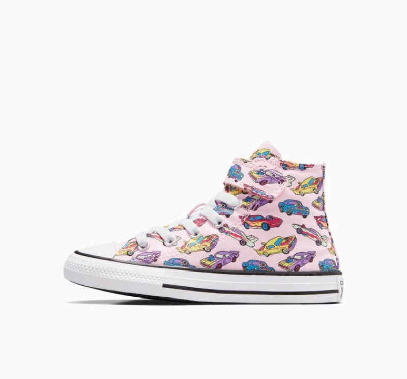 Tenis Converse Chuck Taylor All Star Easy-on Cars Altos Niños Rosas Multicolor | COLOMBIA K6247O