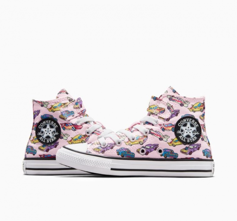 Tenis Converse Chuck Taylor All Star Easy-on Cars Altos Niños Rosas Multicolor | COLOMBIA K6247O