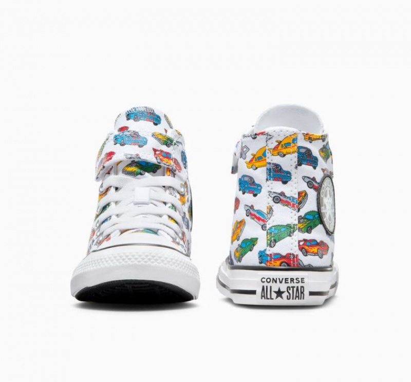 Tenis Converse Chuck Taylor All Star Easy-on Cars Altos Niños Blancas Multicolor | COLOMBIA F3406C