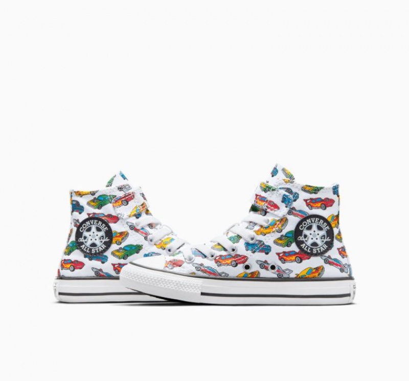 Tenis Converse Chuck Taylor All Star Easy-on Cars Altos Niños Blancas Multicolor | COLOMBIA F3406C