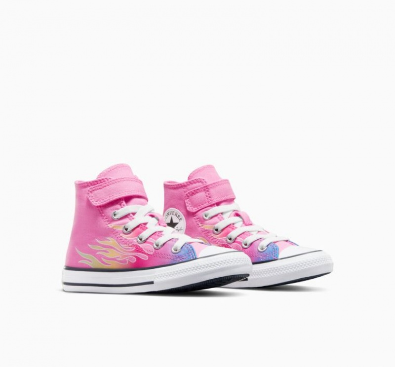 Tenis Converse Chuck Taylor All Star Easy-on Cars Altos Niños Rosas | COLOMBIA Z0657O