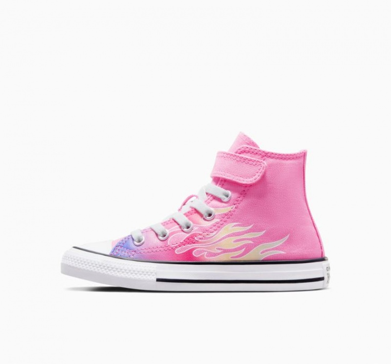 Tenis Converse Chuck Taylor All Star Easy-on Cars Altos Niños Rosas | COLOMBIA Z0657O