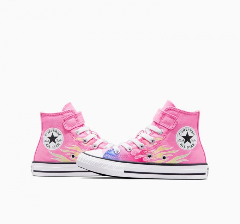 Tenis Converse Chuck Taylor All Star Easy-on Cars Altos Niños Rosas | COLOMBIA Z0657O