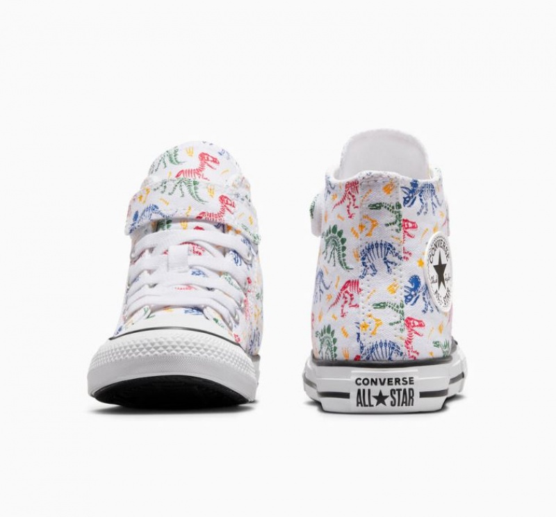 Tenis Converse Chuck Taylor All Star Easy-on Dinos Altos Niños Blancas Multicolor | COLOMBIA R3801U