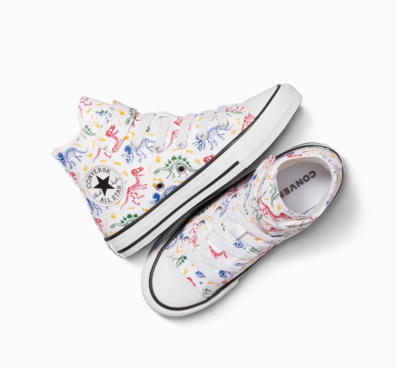 Tenis Converse Chuck Taylor All Star Easy-on Dinos Altos Niños Blancas Multicolor | COLOMBIA R3801U