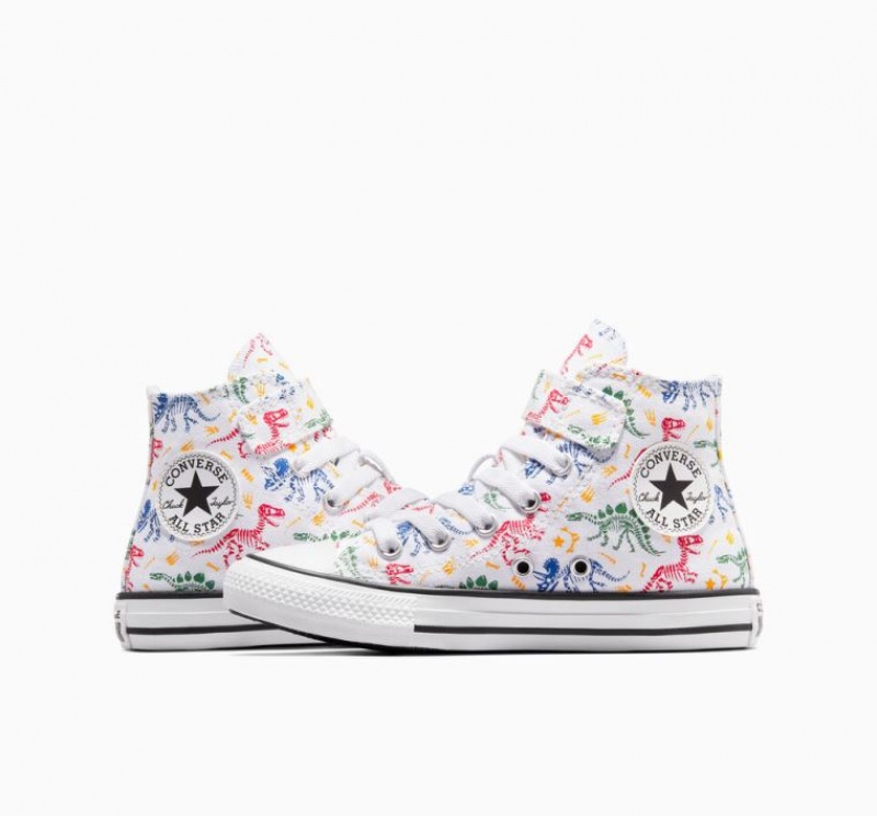 Tenis Converse Chuck Taylor All Star Easy-on Dinos Altos Niños Blancas Multicolor | COLOMBIA R3801U