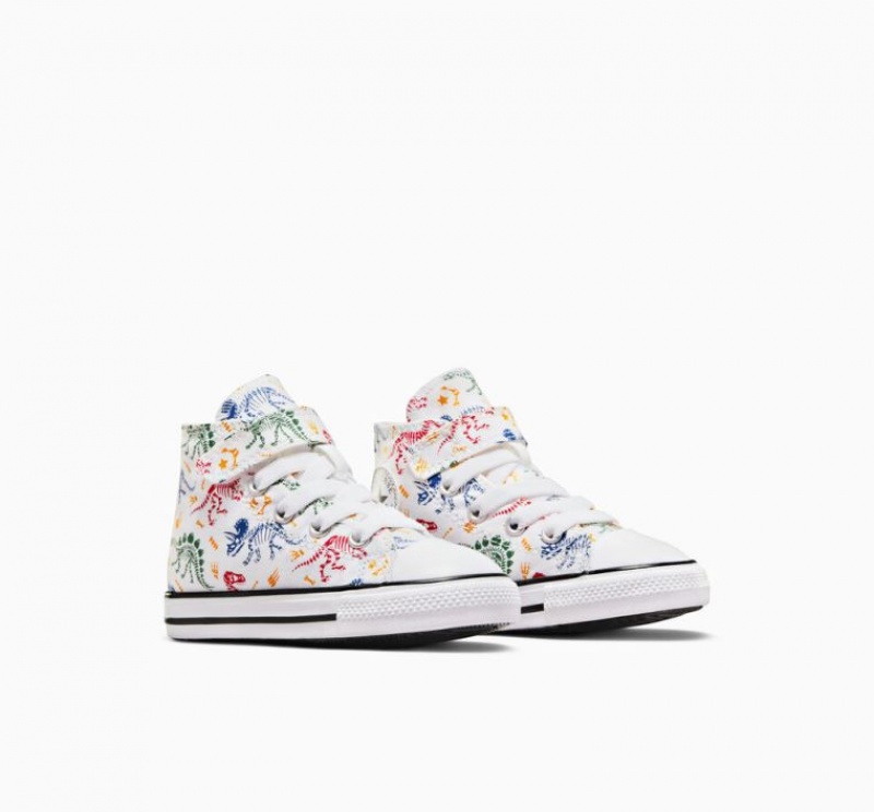 Tenis Converse Chuck Taylor All Star Easy-on Dinos Altos Niños Blancas Multicolor | COLOMBIA Y9354W