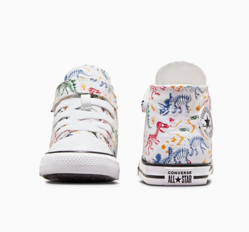 Tenis Converse Chuck Taylor All Star Easy-on Dinos Altos Niños Blancas Multicolor | COLOMBIA Y9354W