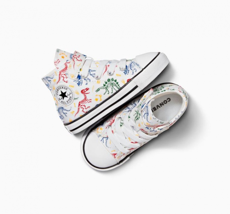 Tenis Converse Chuck Taylor All Star Easy-on Dinos Altos Niños Blancas Multicolor | COLOMBIA Y9354W