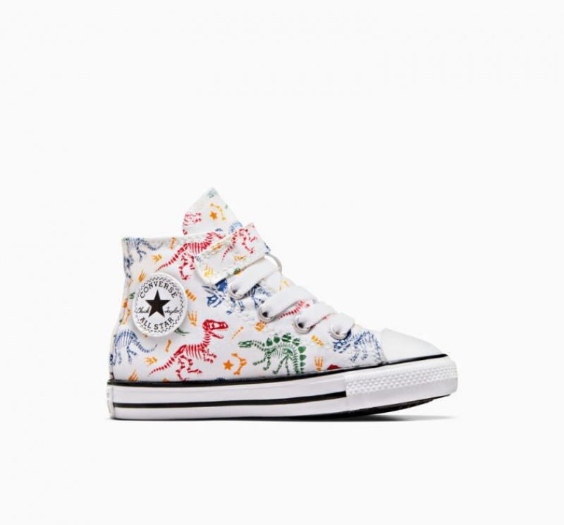 Tenis Converse Chuck Taylor All Star Easy-on Dinos Altos Niños Blancas Multicolor | COLOMBIA Y9354W