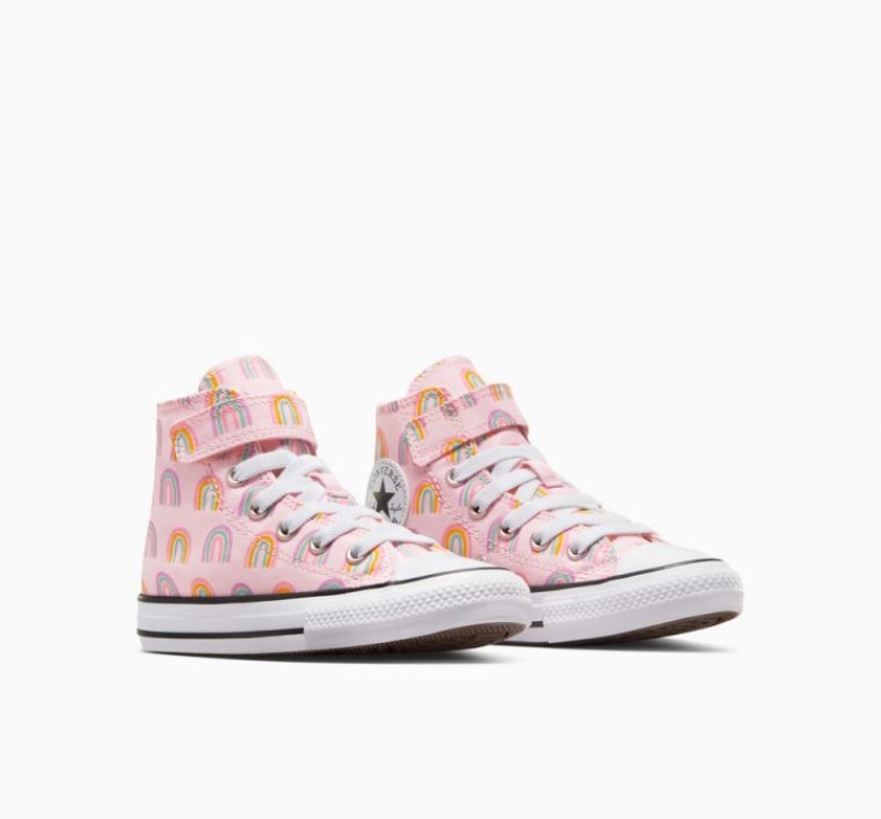 Tenis Converse Chuck Taylor All Star Easy-on Rainbows Altos Niños Rosas | COLOMBIA O8643N