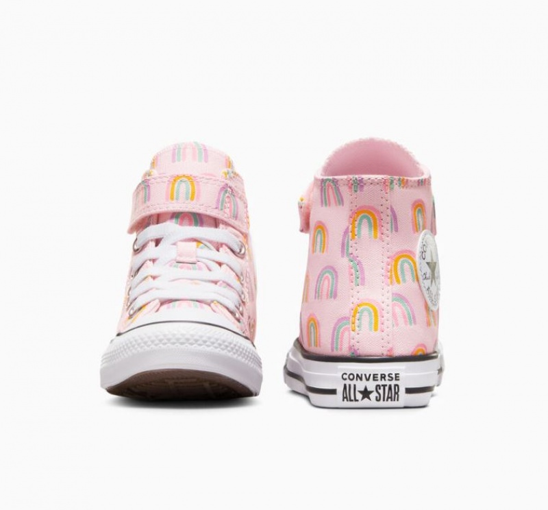 Tenis Converse Chuck Taylor All Star Easy-on Rainbows Altos Niños Rosas | COLOMBIA O8643N