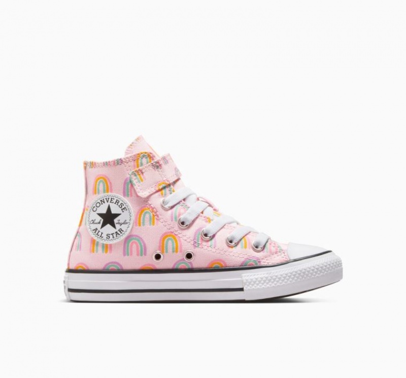 Tenis Converse Chuck Taylor All Star Easy-on Rainbows Altos Niños Rosas | COLOMBIA O8643N