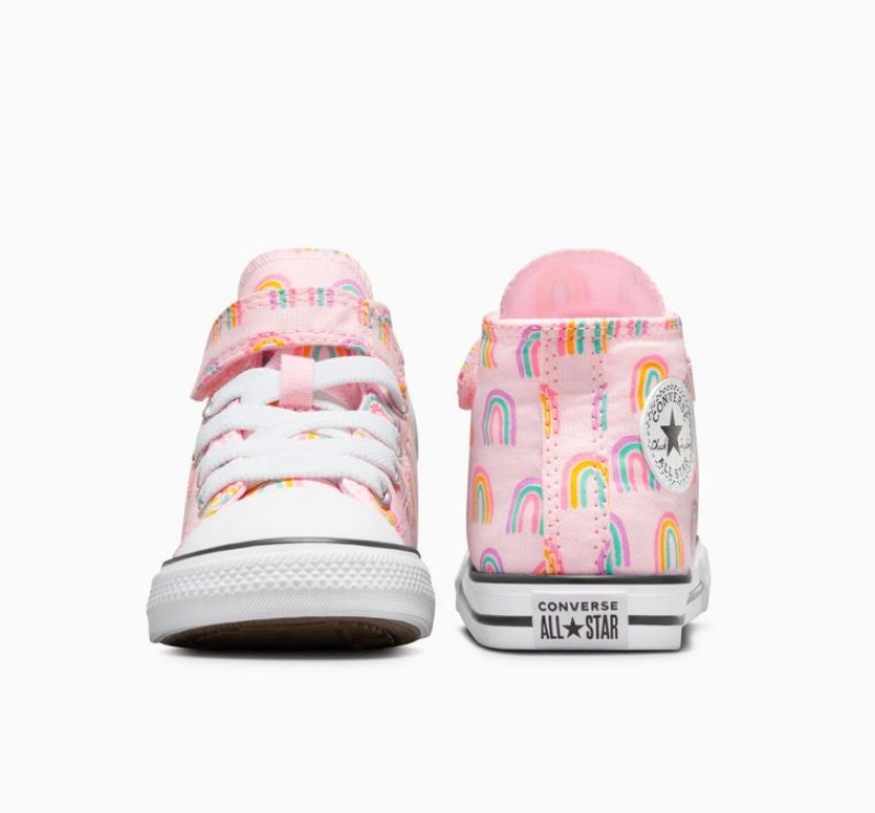 Tenis Converse Chuck Taylor All Star Easy-on Rainbows Altos Niños Rosas | COLOMBIA J5283T