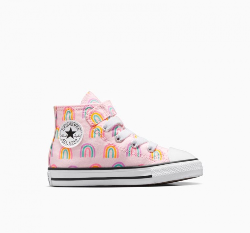 Tenis Converse Chuck Taylor All Star Easy-on Rainbows Altos Niños Rosas | COLOMBIA J5283T