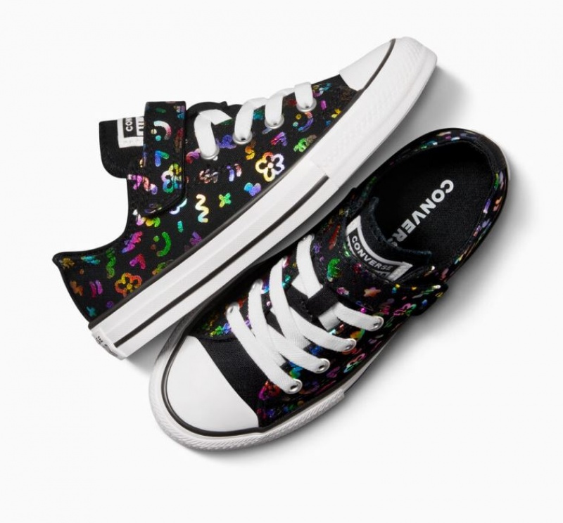 Tenis Converse Chuck Taylor All Star Easy On Doodles Bajos Niños Negras Multicolor | COLOMBIA B2801U