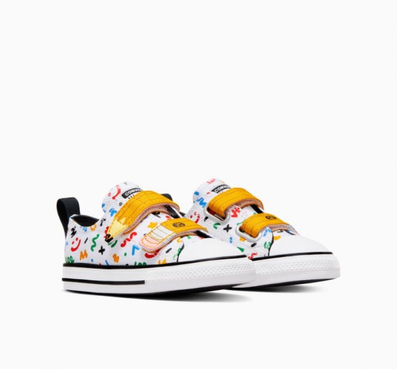 Tenis Converse Chuck Taylor All Star Easy On Doodles Bajos Niños Blancas Multicolor | COLOMBIA P2370J