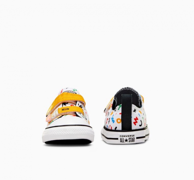 Tenis Converse Chuck Taylor All Star Easy On Doodles Bajos Niños Blancas Multicolor | COLOMBIA P2370J