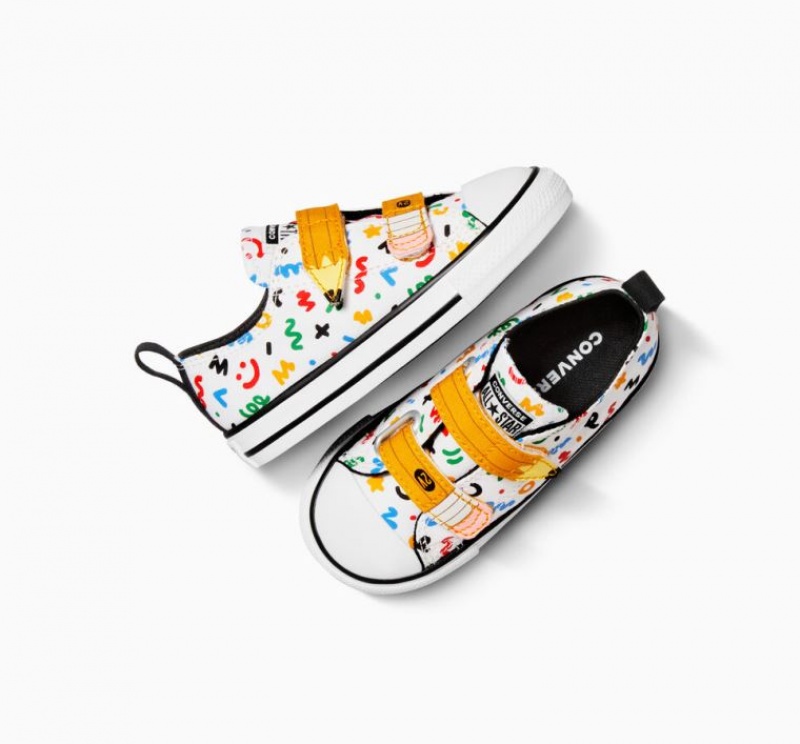 Tenis Converse Chuck Taylor All Star Easy On Doodles Bajos Niños Blancas Multicolor | COLOMBIA P2370J