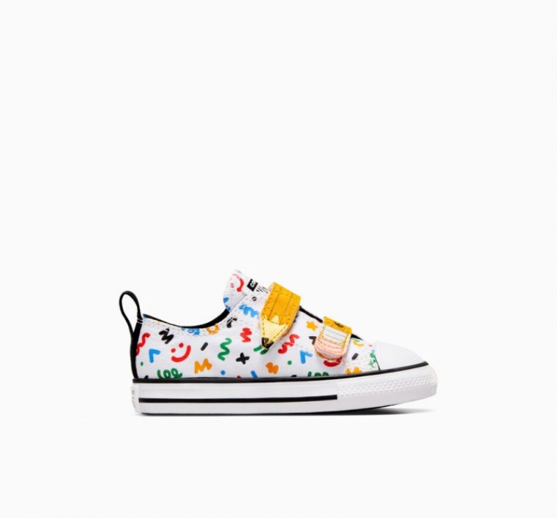 Tenis Converse Chuck Taylor All Star Easy On Doodles Bajos Niños Blancas Multicolor | COLOMBIA P2370J