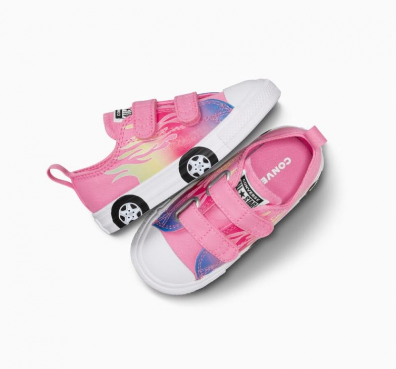 Tenis Converse Chuck Taylor All Star Easy-on Cars Bajos Niños Rosas | COLOMBIA D0321R