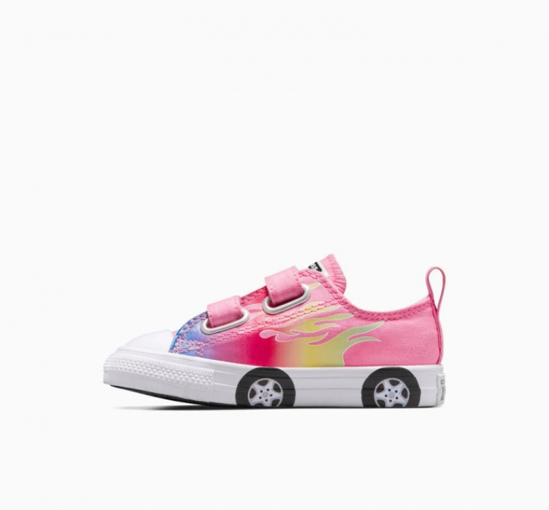 Tenis Converse Chuck Taylor All Star Easy-on Cars Bajos Niños Rosas | COLOMBIA D0321R