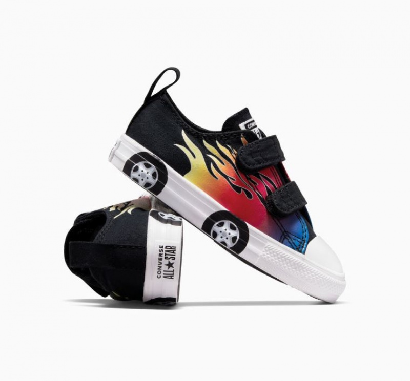 Tenis Converse Chuck Taylor All Star Easy-on Cars Bajos Niños Negras Multicolor | COLOMBIA G4857I