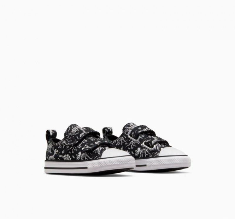 Tenis Converse Chuck Taylor All Star Easy-on Dinos Bajos Niños Negras | COLOMBIA T5074O