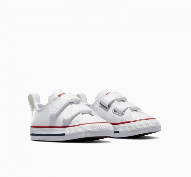 Tenis Converse Chuck Taylor All Star Easy-on Leather Bajos Niños Blancas | COLOMBIA S4297O