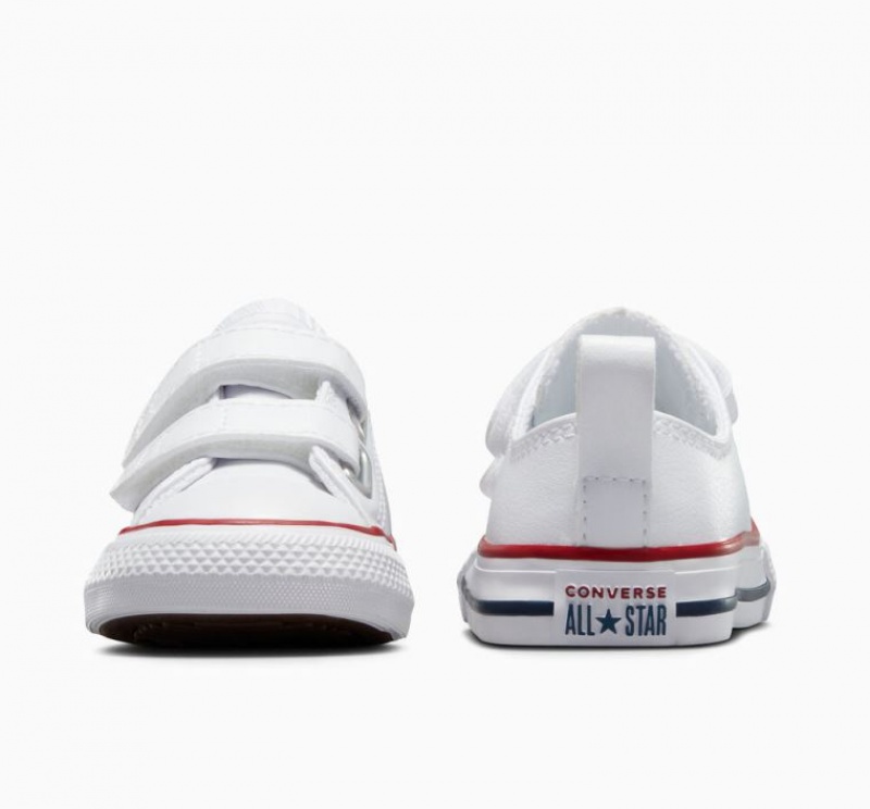 Tenis Converse Chuck Taylor All Star Easy-on Leather Bajos Niños Blancas | COLOMBIA S4297O