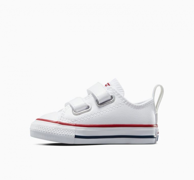 Tenis Converse Chuck Taylor All Star Easy-on Leather Bajos Niños Blancas | COLOMBIA S4297O