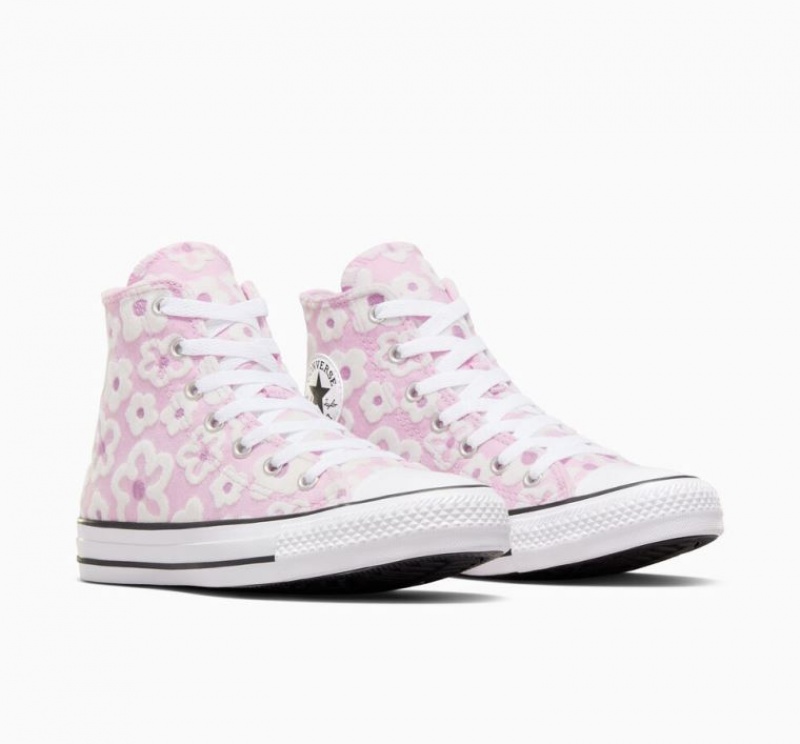 Tenis Converse Chuck Taylor All Star Floral Embroidery Altos Niños Lavanda | COLOMBIA J8496T