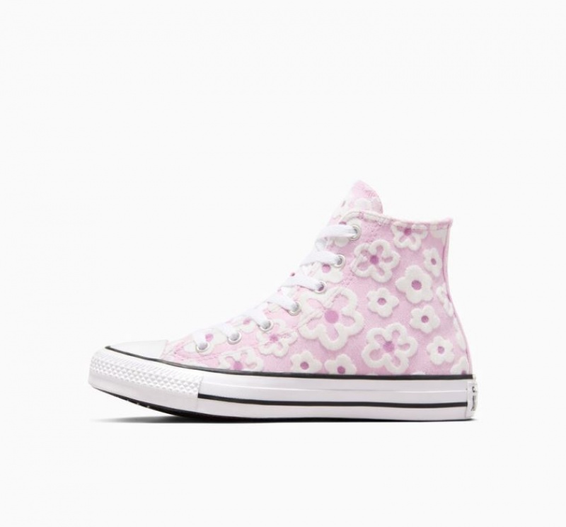 Tenis Converse Chuck Taylor All Star Floral Embroidery Altos Niños Lavanda | COLOMBIA J8496T